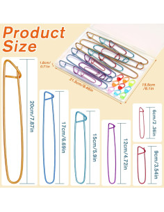 100 Marcadores de Puntos de Crochet Jupean - 6 Tamaños y Caja 2