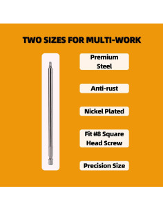 Conjunto de Brocas Cuadradas YaaYii 2" y 6" para Carpintería 2