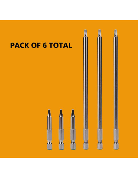 Conjunto de Brocas Cuadradas YaaYii 2" y 6" para Carpintería