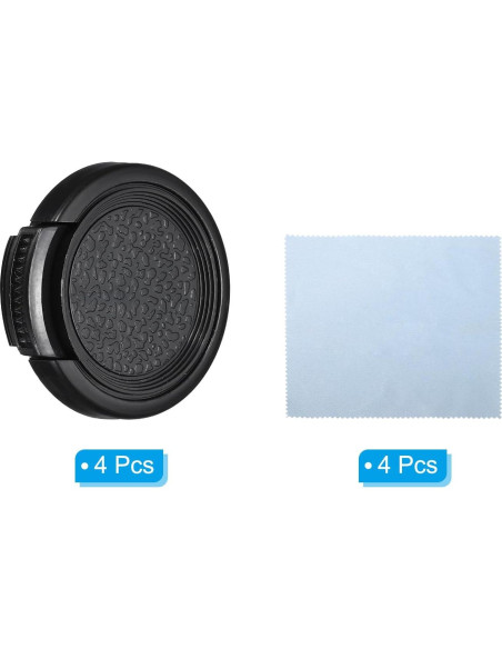 Tapa de Lente PATIKIL 30mm - Paquete de 4 con Paño Microfibra
