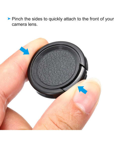 Tapa de Lente PATIKIL 30mm - Paquete de 4 con Paño Microfibra