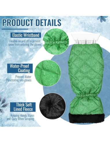 Raspador de Hielo con Guante WILLBOND - Remoción Rápida de Nieve