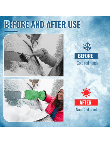 Raspador de Hielo con Guante WILLBOND - Remoción Rápida de Nieve
