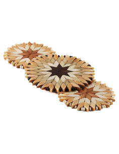 Juego de 3 Trivetes de Madera Hechos a Mano SPL Woodcraft