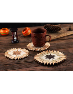 Juego de 3 Trivetes de Madera Hechos a Mano SPL Woodcraft 2