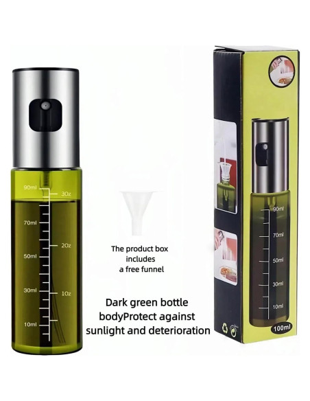 Rociador de Aceite Eavkoar 100ml Vidrio Grado Alimenticio