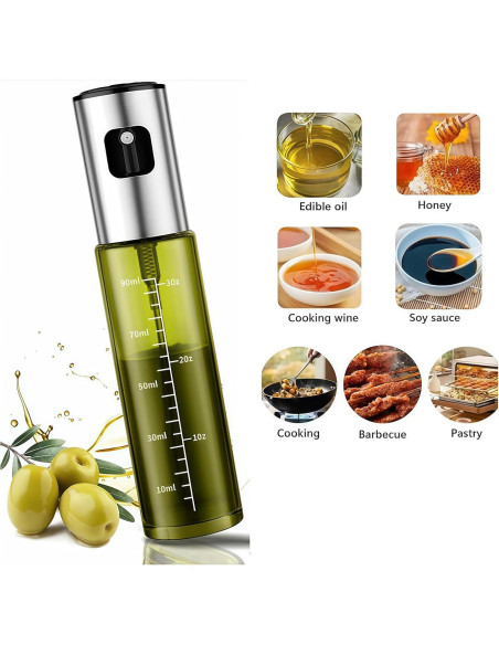 Rociador de Aceite Eavkoar 100ml Vidrio Grado Alimenticio