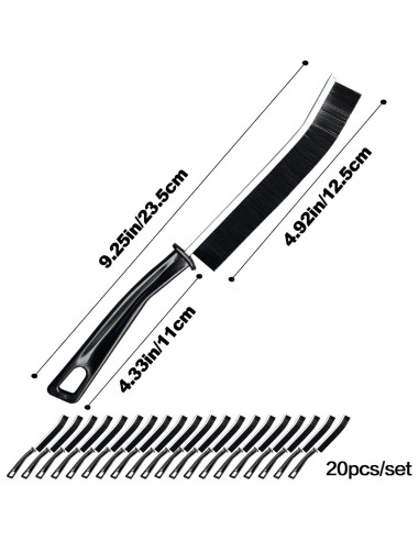 20 Cepillos de Limpieza de Ranuras AcceLeah para Azulejos