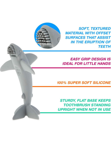Cepillo de Dientes Masajeador Nuby Lil Shark 12.7 cm 1pk