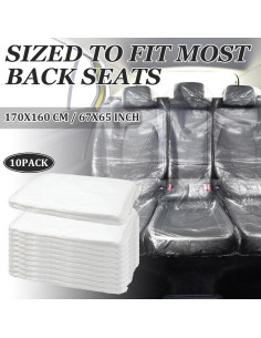 Funda de Asiento Trasero Desechable BBTO - 10 Pcs Transparente 2