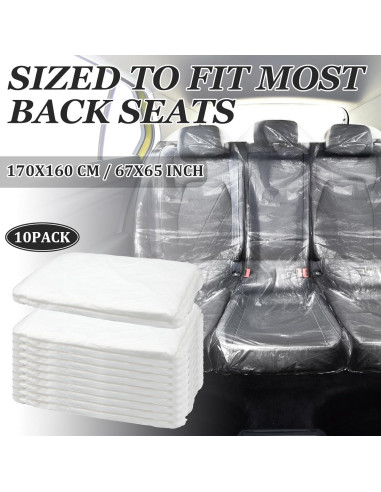 Funda de Asiento Trasero Desechable BBTO - 10 Pcs Transparente