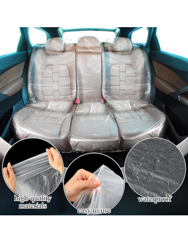 Funda de Asiento Trasero Desechable BBTO - 10 Pcs Transparente
