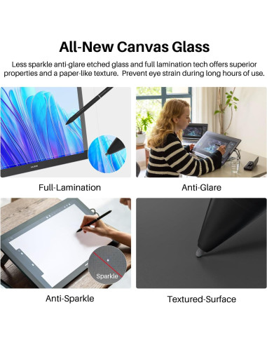 Tableta de Dibujo Huion Kamvas Pro 19 4K 18.4" Pantalla Táctil