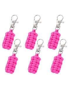 Tiradores de Cremallera Paracord YELARXI 80mm Rosa 6 Piezas