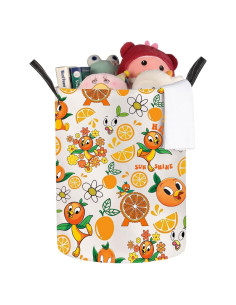 Cesta de Lavandería JNIAP Naranja 50x40 cm Plegable Impermeable