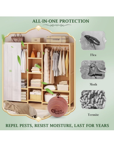 Bolas Desodorantes de Cedro Rojo para Zapatos - 6 Piezas