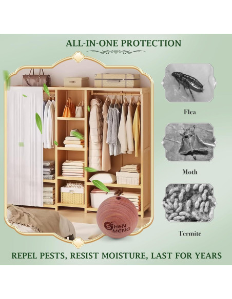 Bolas Desodorantes de Cedro Rojo para Zapatos - 6 Piezas