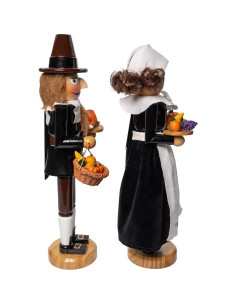 Conjunto de Cascanueces Peregrinos Kurt Adler 2 Piezas 38.1 cm 2