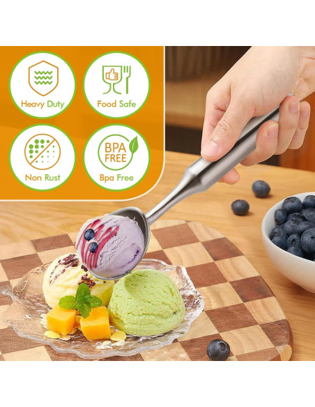 Cucharón de Helado Acero Inoxidable Saebye 158g Diseño Sin Costuras
