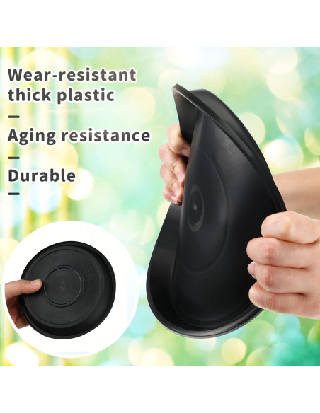 Paquete de 16 bandejas de plástico Patelai para plantas 10-25 cm