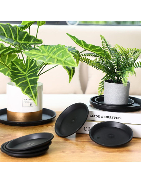 Paquete de 16 bandejas de plástico Patelai para plantas 10-25 cm