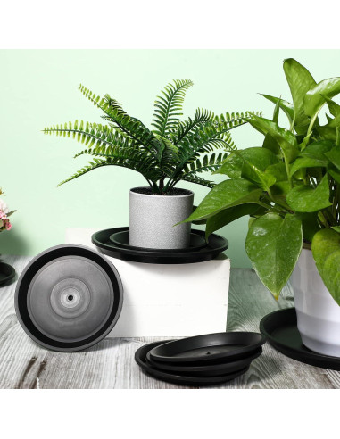 Paquete de 16 bandejas de plástico Patelai para plantas 10-25 cm