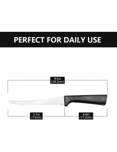 Cuchillo de Tomate Serrado 12.7 cm Haokithcun Acero Alemán