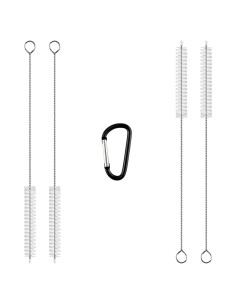 Juego de 4 Cepillos Limpiadores de Popotes HiVisible - Acero Inoxidable