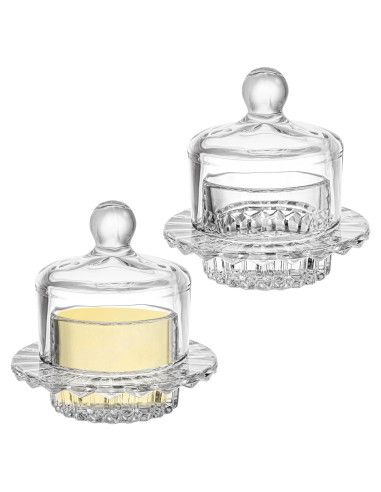 Plato de Mantequilla de Vidrio Frcctre 2 Piezas 12.7 cm