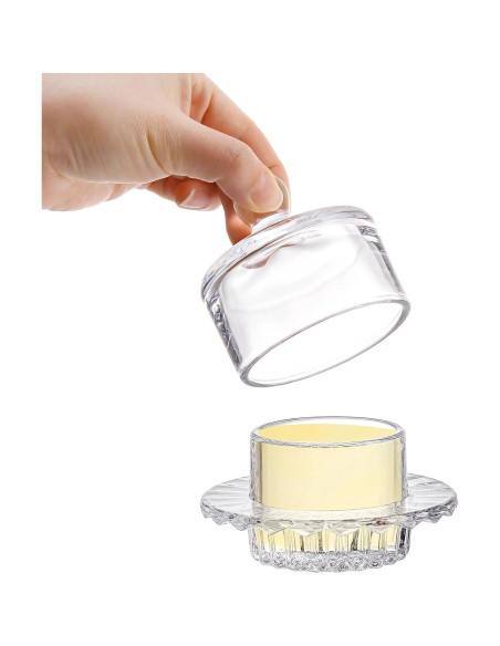 Plato de Mantequilla de Vidrio Frcctre 2 Piezas 12.7 cm