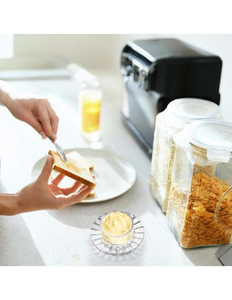 Plato de Mantequilla de Vidrio Frcctre 2 Piezas 12.7 cm