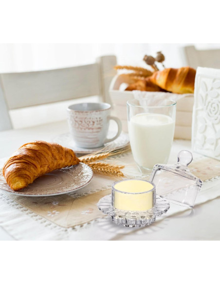 Plato de Mantequilla de Vidrio Frcctre 2 Piezas 12.7 cm