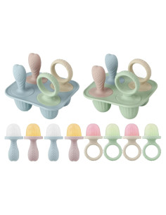 Moldes de Silicona para Paletas PandaEar - 2 Piezas, 8 Cavidades