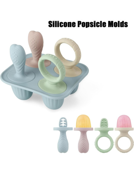 Moldes de Silicona para Paletas PandaEar - 2 Piezas, 8 Cavidades