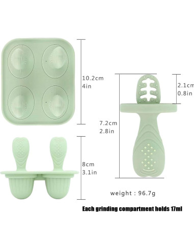 Moldes de Silicona para Paletas PandaEar - 2 Piezas, 8 Cavidades