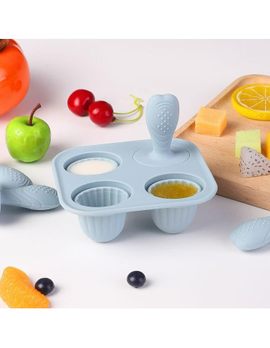 Moldes de Silicona para Paletas PandaEar - 2 Piezas, 8 Cavidades