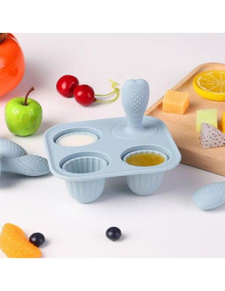 Moldes de Silicona para Paletas PandaEar - 2 Piezas, 8 Cavidades