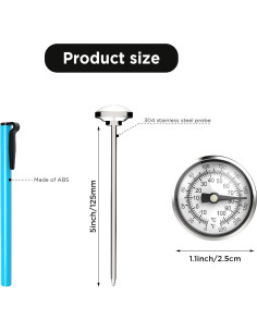 Termómetro de Cocina KT THERMO Sonda 12.7 cm Inmediata 2