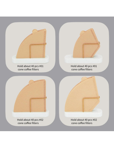 Soporte de Filtros de Café UISWAM Base de Mármol Blanco