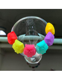 Juego de 6 Marcadores de Silicona para Copas de Vino Caralin 2