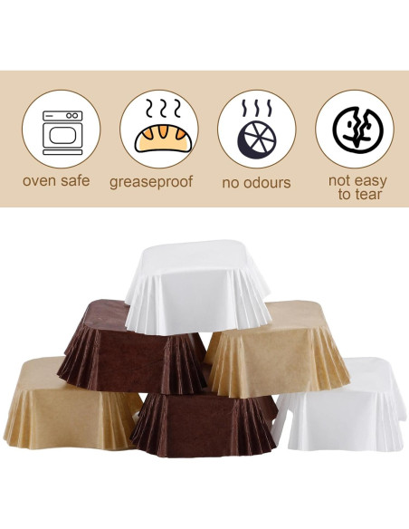 Forros de Cupcake Cuadrados Desechables Layhit - 900 Pcs