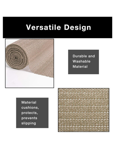 Forro de Estante Smart Design 30 cm x 4.57 m Taupe Antideslizante