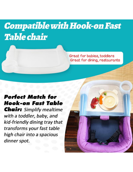 Bandeja de Comedor Portátil LuQiBabe para Bebés Transparente