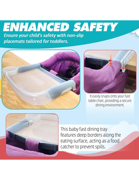 Bandeja de Comedor Portátil LuQiBabe para Bebés Transparente