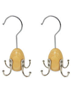 Perchero de Cinturones Changsuo de Madera Clara - 2 Soportes