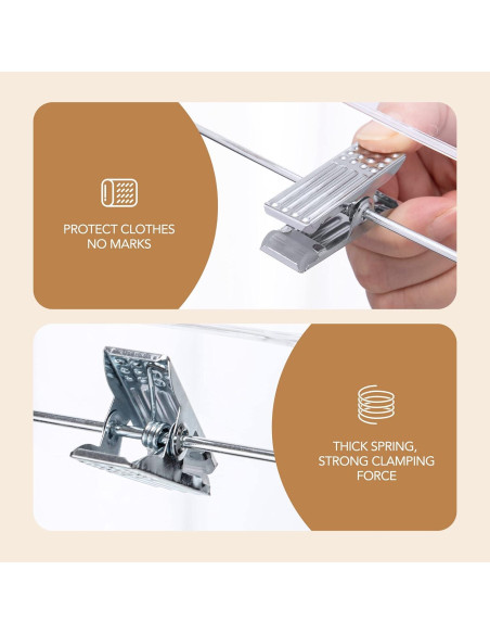 Perchas Transparentes para Pantalones HOUSE DAY - Paquete de 12