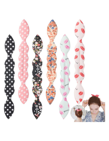 Soporte de Donut Ruihfas 6 Piezas para Peinados de Cabello