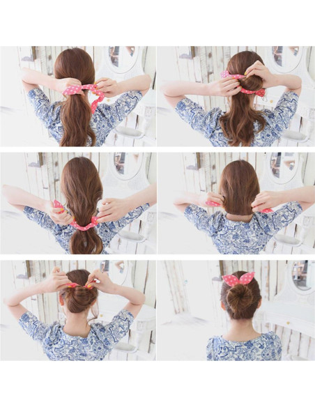 Soporte de Donut Ruihfas 6 Piezas para Peinados de Cabello