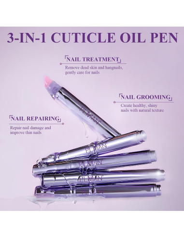 Bolígrafo de Aceite para Cutículas 3 en 1 Plman - Cuidado de Uñas
