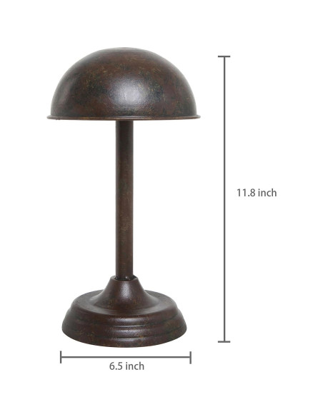 Soporte de Sombrero de Metal MyGift Vintage 30 cm Marrón